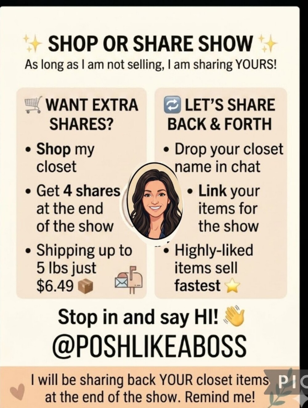 Share show notification pin live silent shows rules suggestions poshlikeaboss